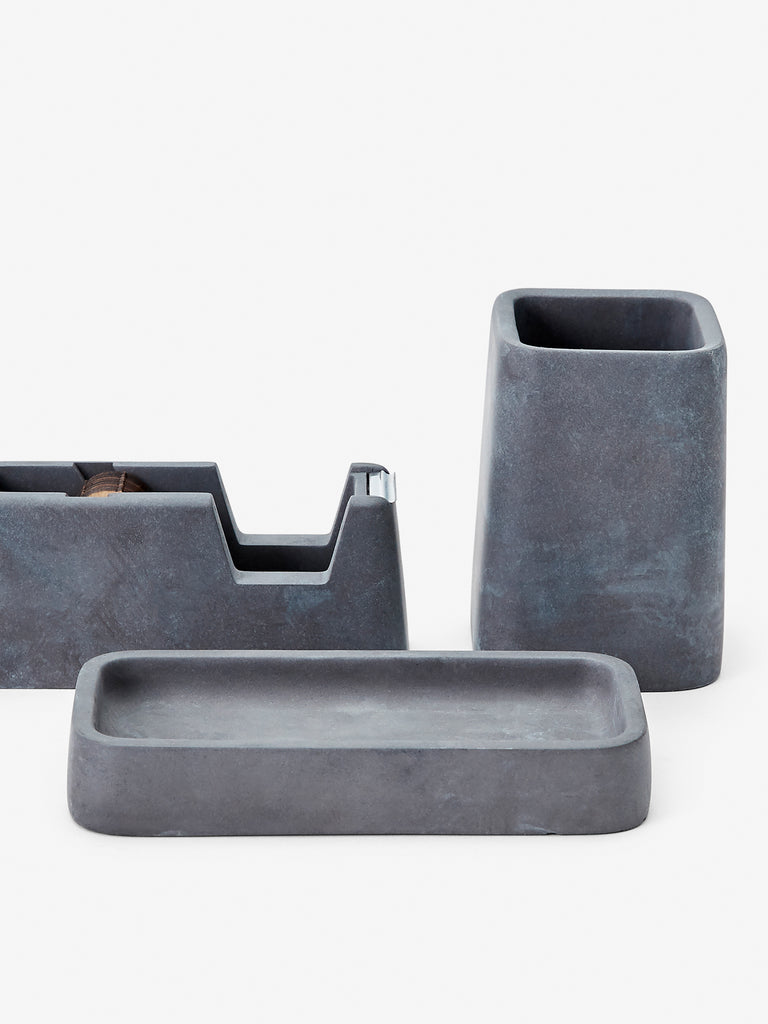 Concrete Desk Set (Charcoal) by Areaware