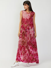 Ritual Dress - Burg/Black Burnout Velvet