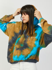 Wave Hem Hoodie - Sante Fe Tie Dye