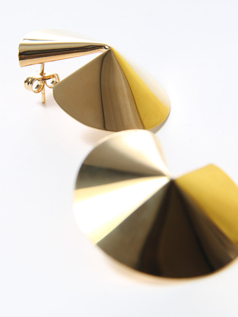 Mini Fortune Cookie Earrings - Gold by Gaviria