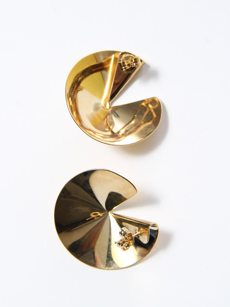 Mini Fortune Cookie Earrings - Gold by Gaviria
