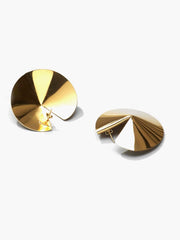 Mini Fortune Cookie Earrings - Gold