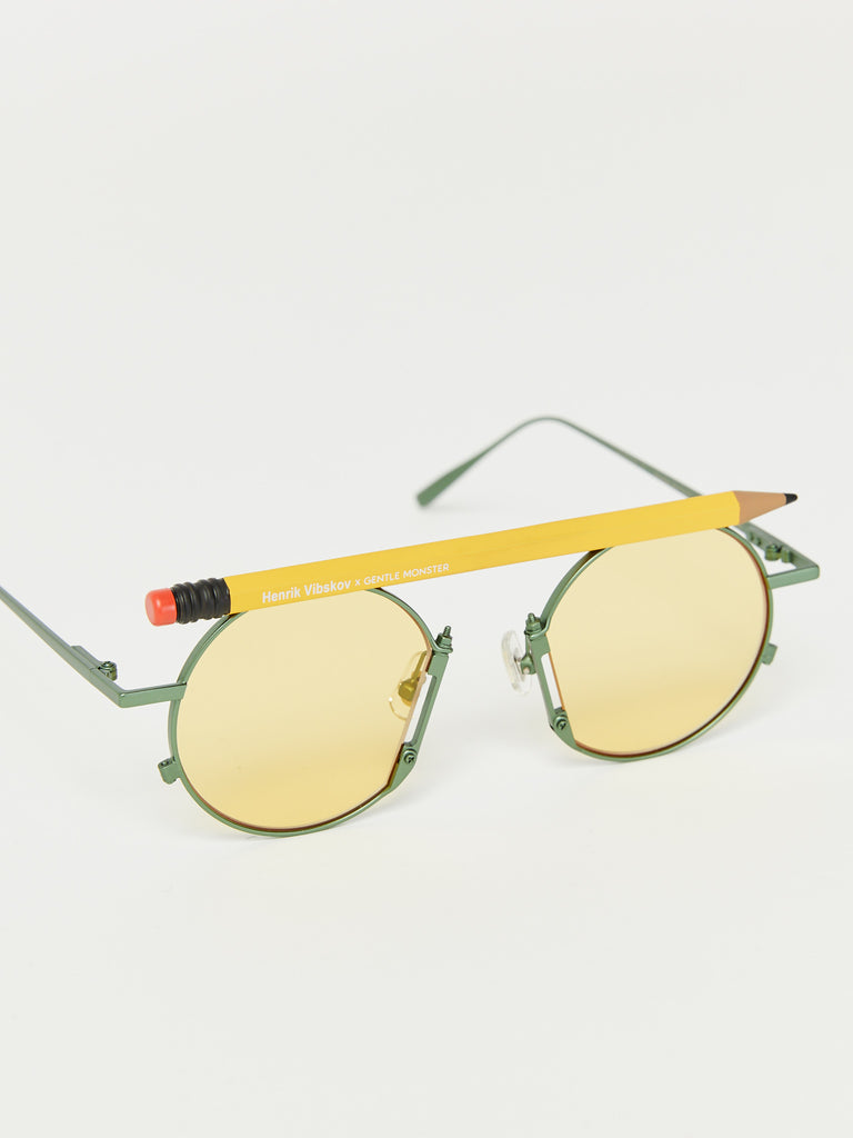 Henrik Vibskov x Gentle Monster Pencil Glasses - Yellow by Henrik Vibskov