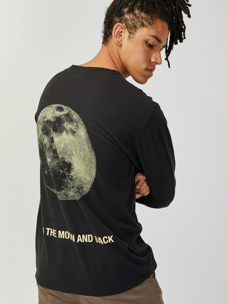 Moon Long Sleeve Tee - Black by Robert Geller