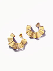 Small Ravioli Earrings - Gold
