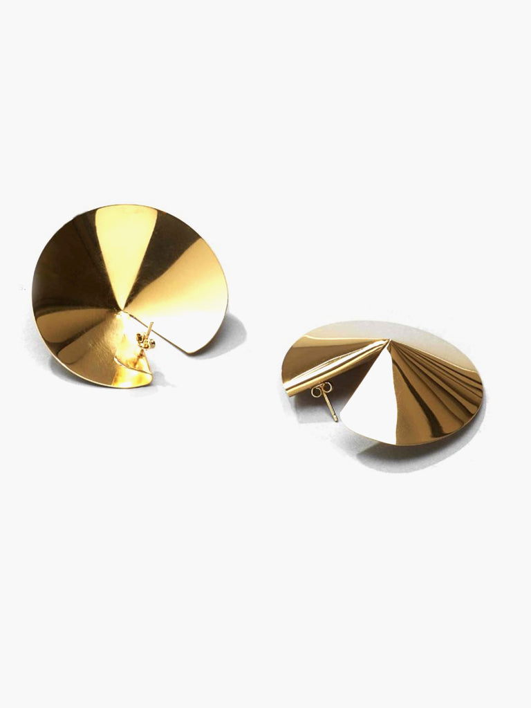 Mini Fortune Cookie Earrings - Gold by Gaviria